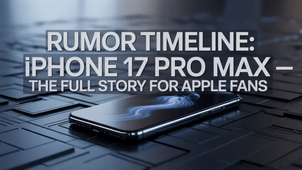Rumor Timeline: iPhone 17 Pro Max The Full Story for Apple Fans